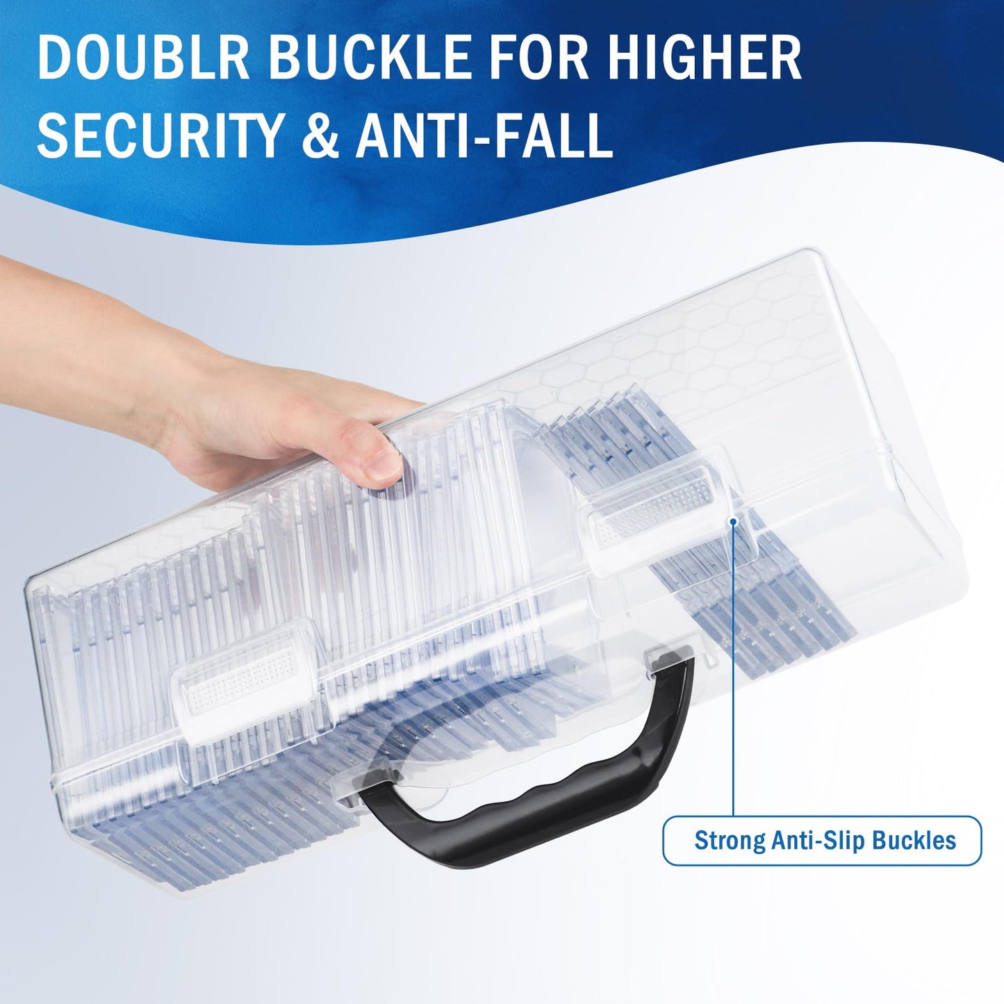 4 Pack Trading Cards Storage Boxes  2 Different Clear Plastic Playing Card Case Size for 400+ Toploaders and 5000+ Standard Cards  Portable for Collectibles