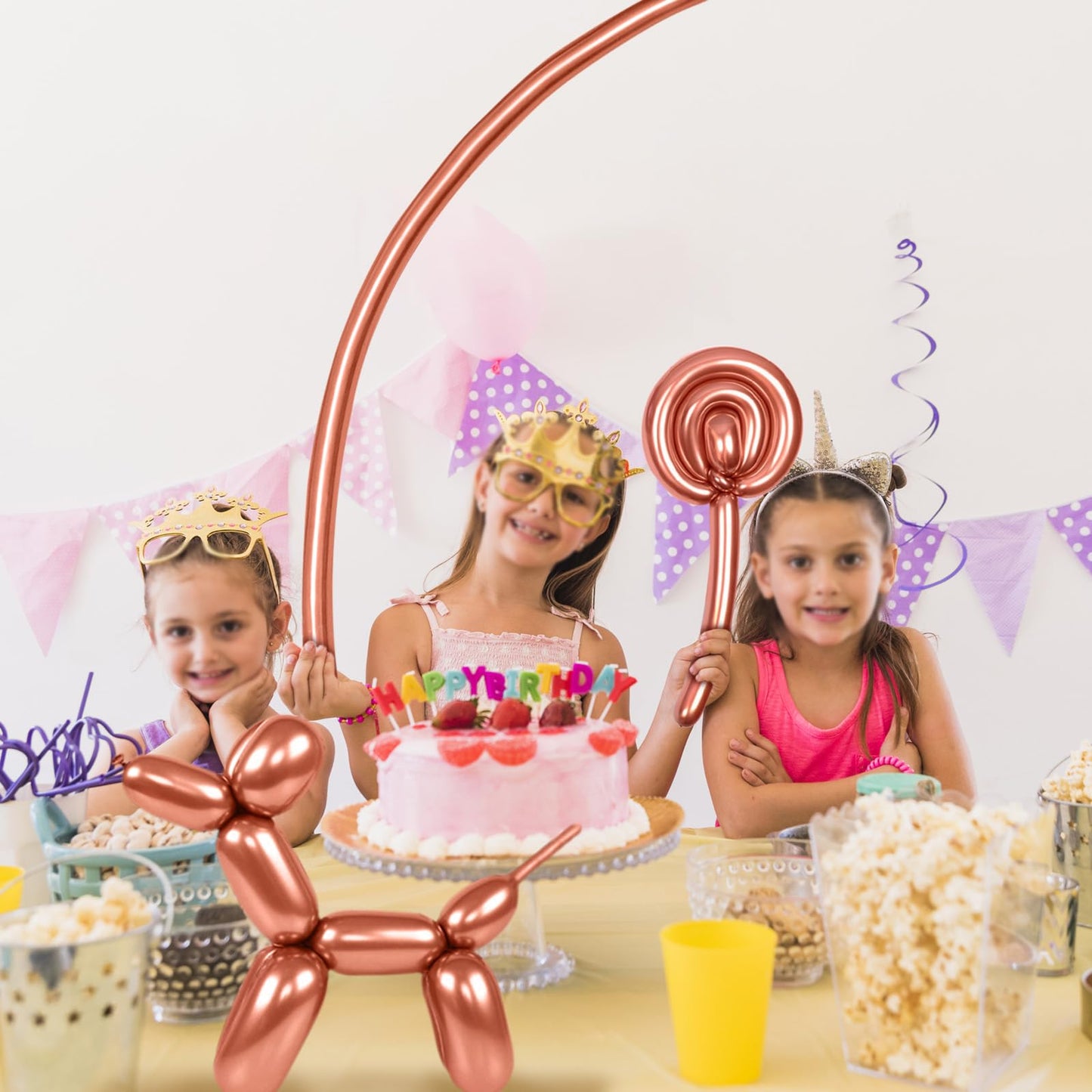 Zbydng 260 Balloons, Thickening Long Balloons For Tying Balloon Arch, Twisting Latex Animals Magic Modeling Skinny Birthday Ball