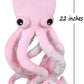 Ice King Bear Cute Big Eyes Octopus Large Stuffed Animals Plush Toy 22 Inches (Pink)