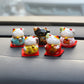 Kuuleyn 5Pcs Mini Maneki Neko,Lucky Cat Figurines,Japanese Ceramic Fortune Cat Figurines Small Cute Bright Colors Smoothing Lines Maneki Neko Figurines For Car Table