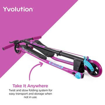 Yvolution Y Fliker Air A3 Drift Scooter - 3 Wheels, Aluminum, Purple 2020, for Ages 7+