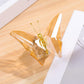 Movdyka Crystal Butterfly Decor Figurines Gifts For Women, Yellow Glass Butterfly Craft Desk Office Dcorations Table Centerpiece