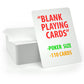 Wjpc 110Pcs Poker Size Blank Playing Cards, Index Flash Cards, Learning Cards For Diy Game Card Writing Drawing Painting