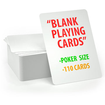 Wjpc 110Pcs Poker Size Blank Playing Cards, Index Flash Cards, Learning Cards For Diy Game Card Writing Drawing Painting