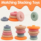 Miawow 8 Pcs Stacking Rings Soft Toys For Babies Newborn 0 3 4 5 6 12 18 Months 1 Year Old Girls Boys - Toddler Sensory Educational Montessori Baby Blocks - Infant Development Teething Learning Tower
