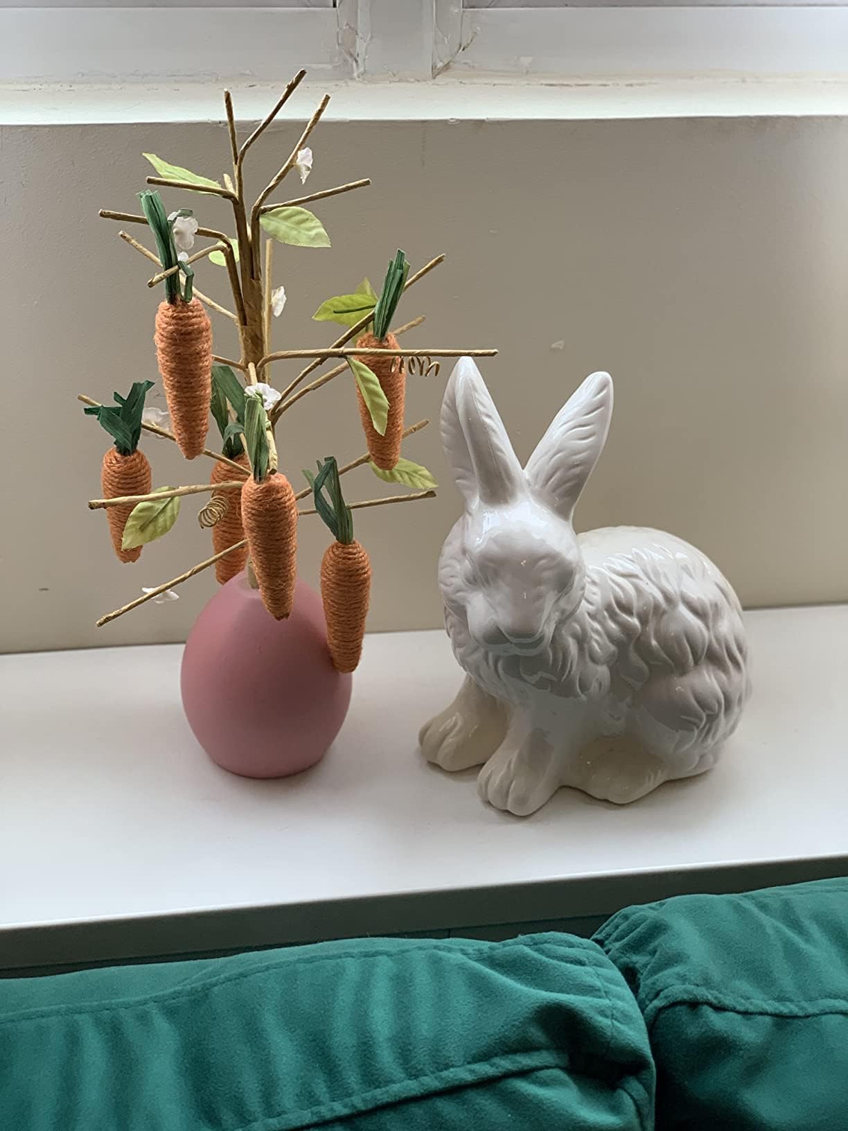 Jute Spring and Easter Fabric Carrots - 6 Pieces - 3 Inches Tall