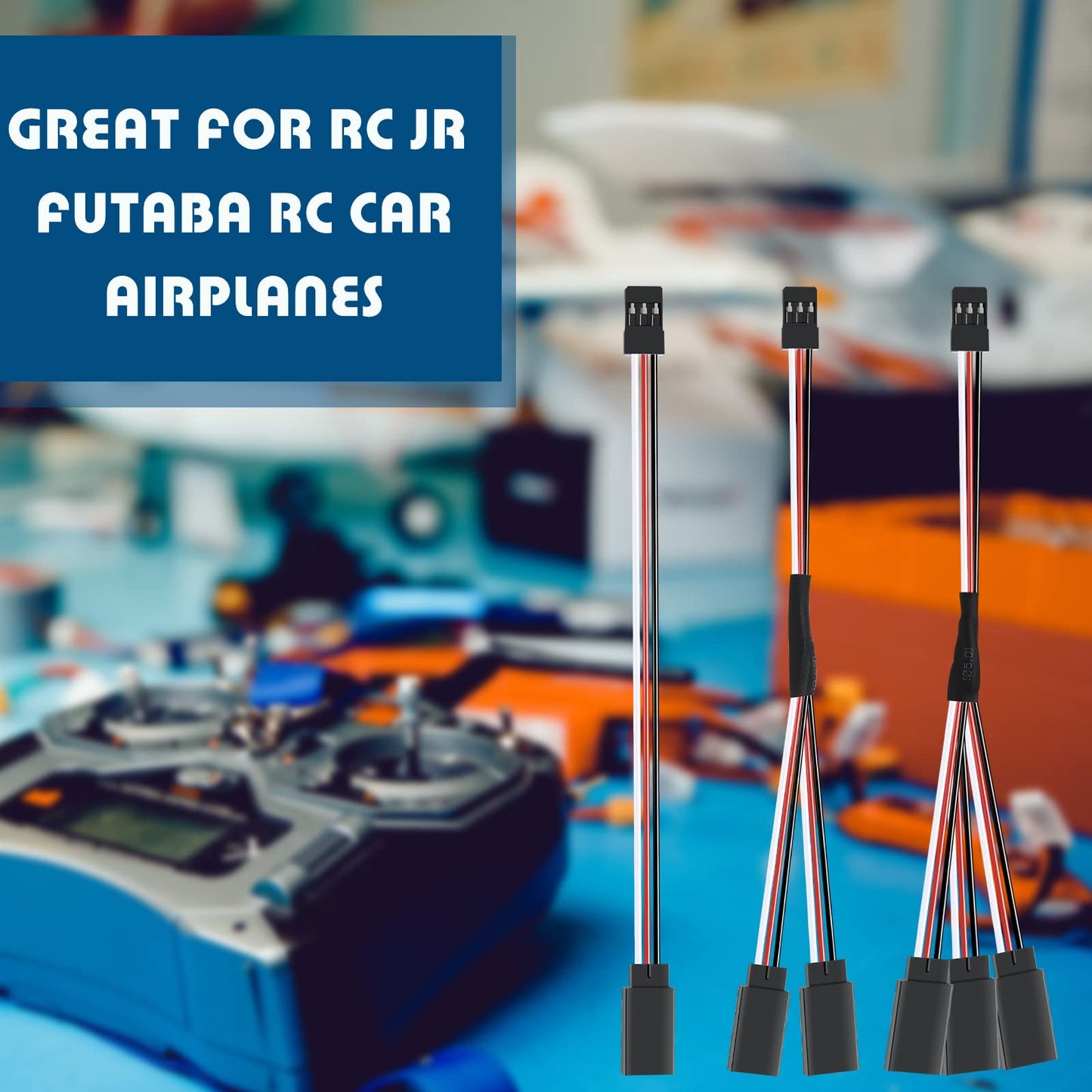9 Pieces JST Y Connector 3 Pin JST Plug Splitters Servo Extension JST Male to Female RC Servo Extension Cord Wire Cable Compatib