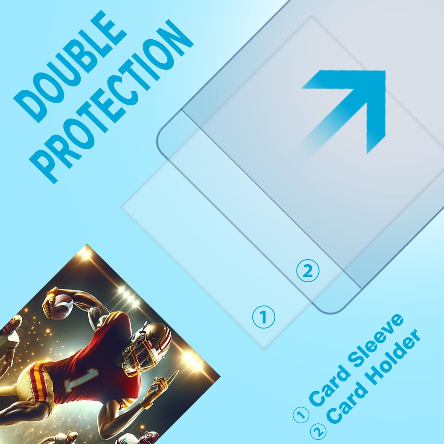 300ct Semi Rigid Card Holders - Card Savers & enhanced Protection for Graded Cards  Trading Cards & Baseball Collectibles with Card Sleeves  1/2 Lip Grading Slabs (Archival-Quality Storage)