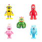 Jazwares Yo Gabba Gabba! Friends - Includes Articulated Figures-Muno, Foofa, Plex, Toodee, & Brobee - Toys for Kids and Preschoo
