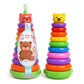 RATNAS Teddy Bear Ring Jumbo, 9 Multicolour Stacking Rings for Toddlers (Assorted Colours Head)