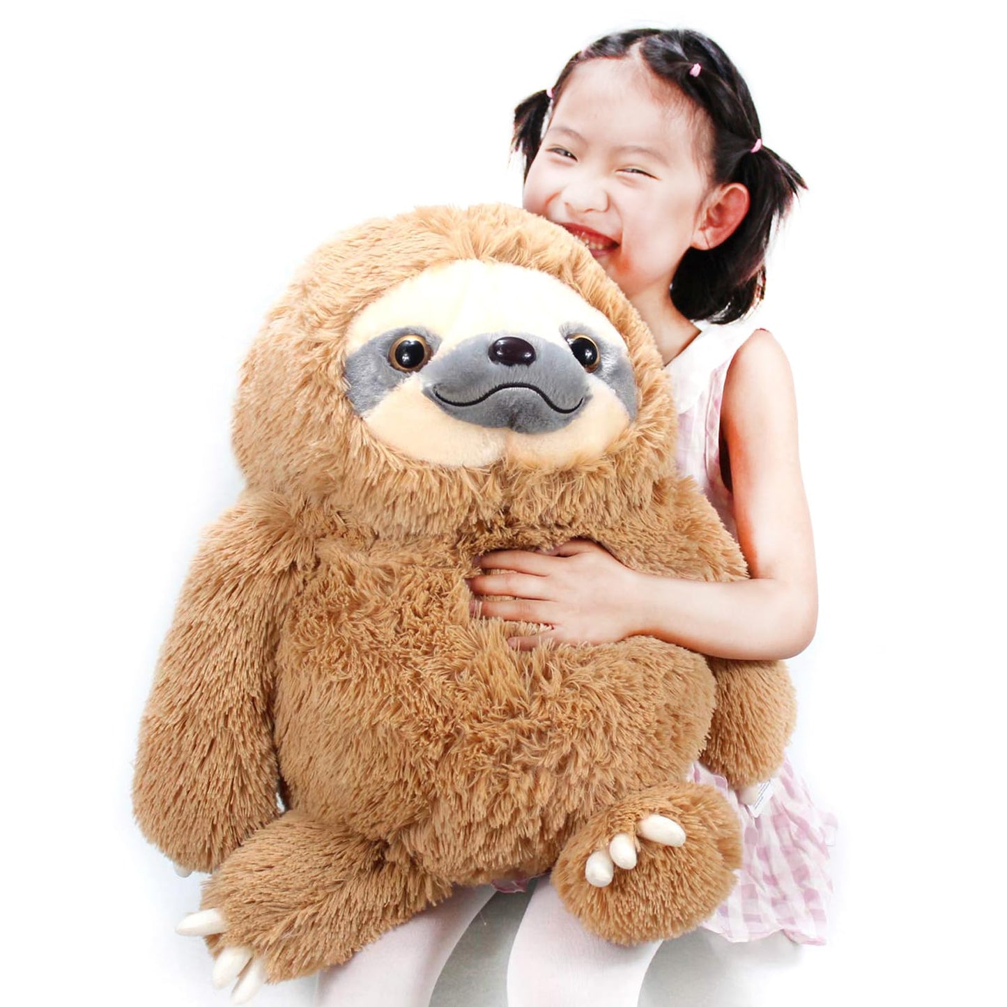 Winsterch Large Plush Sloth Stuffed Animal, 20" Brown Plush Toy, Soft and Cute Gift for Boys and Girls, Model 41168