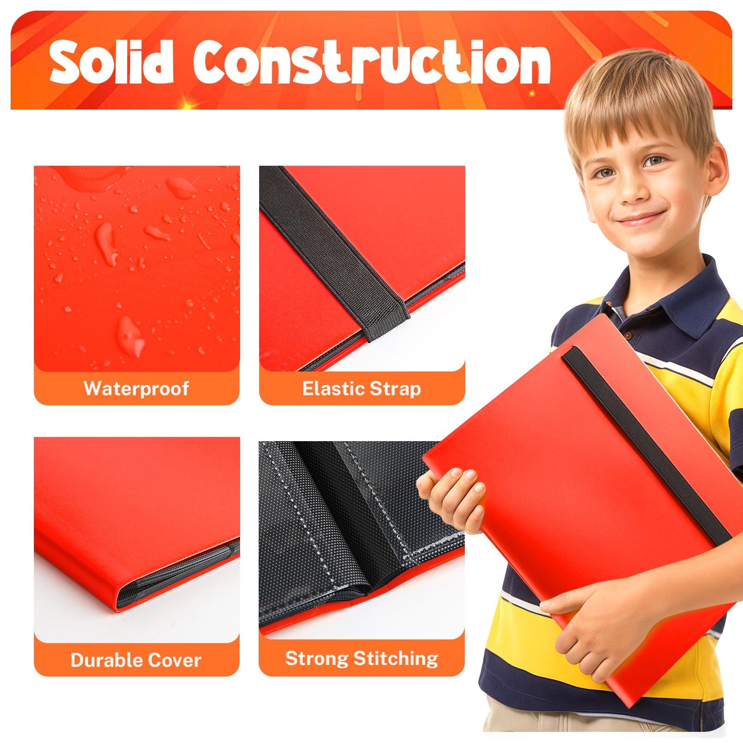 Card Binder  9 Pocket Trading Card Album Folder 20 Pages  360 Card Capacity Sports Card Binder  enhanced Card Binders Compatible with MTG  TCG  Baseball Cards (Red)