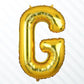 Flyloons Gold G Alphabets Letter Foil Balloons Perfect for Birthday Decoration Items, Anniversary, Bachelorette, Wedding, Farewe
