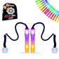 UltraPoi HelixPoi Set - Helix Poi w/Non-LED Knob Handles - 70+ Brilliant Color Modes & Patterns - LED Poi Glow Stick Lights w/Soft Durable Cases & Adjustable Leashes - Flow Arts Light Spinning Toy -Like New