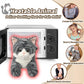Cuckool Gray Tabby Cat Plush Toy, 14" Fluffy Microwavable Stuffed Animal, Heatable & Coolable, Soft Polyester Gifts for Kids & Adults