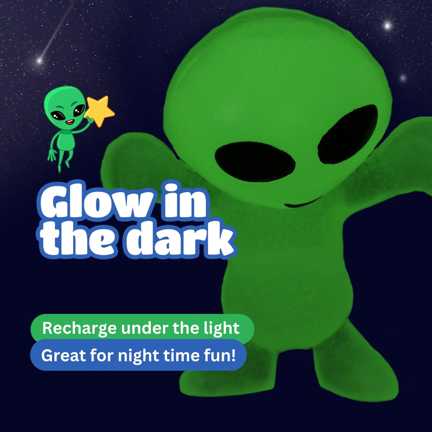 Glow in The Dark Alien Figurines for Kids - 50 Pcs Small Halloween Party Favors - Goodie Bag Fillers - Pinata Stuffers - Hallowe