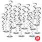 Beistle 24-Piece Flying Saucer Whirls Hanging Spirals, Extraterrestrial Spaceship Design, Space Alien Party Decorations for Birt