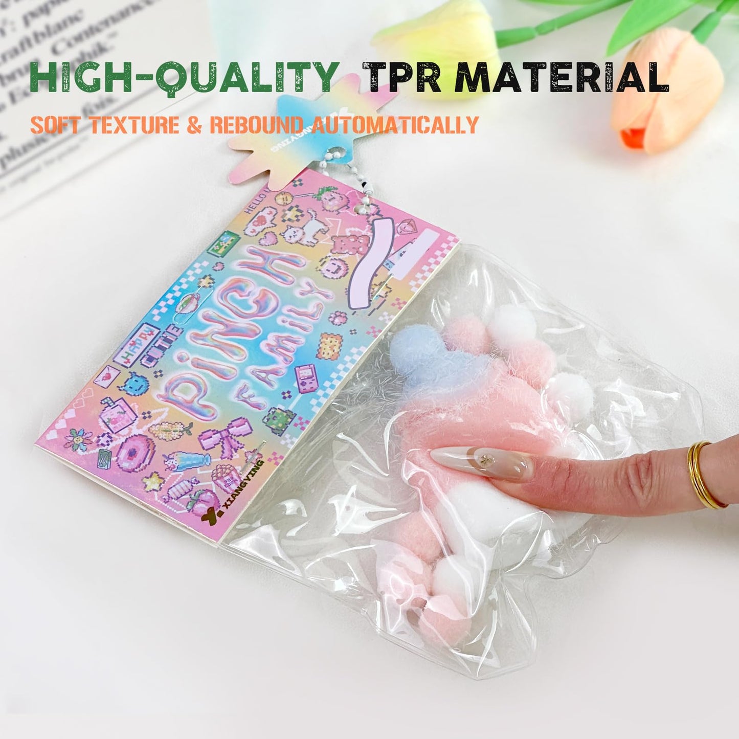 Taba Squishy Toys Cat Paw Squishy Toys Cat Paw Squeeze Toys  Fidget Toys Silicone Squeeze Toy for Stress Relief Cute Soft Squeeze Fidget Toys Party Favors Gift for mature-themed (Bottle)