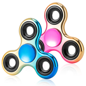 Fidget Spinner 2 Pack, Stress Reduction And Anxiety Relief Hand Spinner Ultra Stainless Steel Bearing, Best Autism Finger Spinne