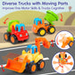 HOLA Toys for 1 Year Old Boy Birthday Gift - 4 PCS Toy Trucks Toddler Boy Toys, 4WD Friction Power Car Toys for 2 Year Old Boy T