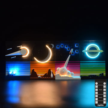 Lightgo Led Lighting Kit Designed For Lego 21340 Tales Of The Space Age Building Set - Not Include Model (Remote Version)