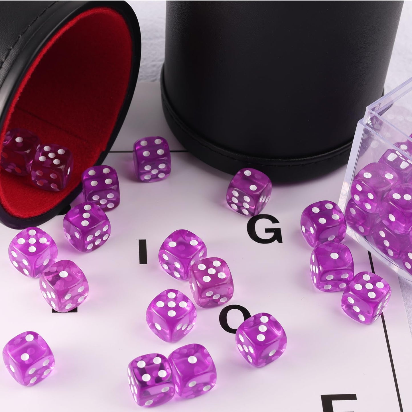 36 Pieces 12mm 6 Sided Mini Dice Set,Translucent Colors D6 Game Dice Set,6 Sided Standard Game Dice for Board Games Dice Games C