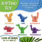 Skoolzy Dinosaur Alphabet Puzzle Track - 41 Dinosaur Toys For Kids 2-4 - Alphabet Learning Toys And Alphabet Toys For Ages 2-4 - Fun Educational Dinosaur Alphabet Game