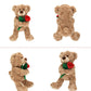 Bakalizoo 12'' Stuffed Teddy Bear Dolls With Rose, Soft Plush Animal Toys For Valentine'S Day Her/Girlfriend Lover Mom Kids Gift