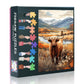 Highland Cow 1000 Piece Puzzle For Adults, Nature Landscape Jigsaw Puzzles 1000 Pieces, Animal Challenging Puzzles For Adults Fa