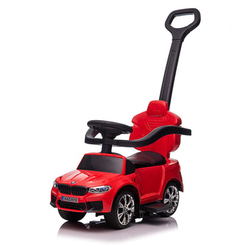 Best Ride On Cars Bmw 4 In 1 Battery Powered Push Car, Red, Large