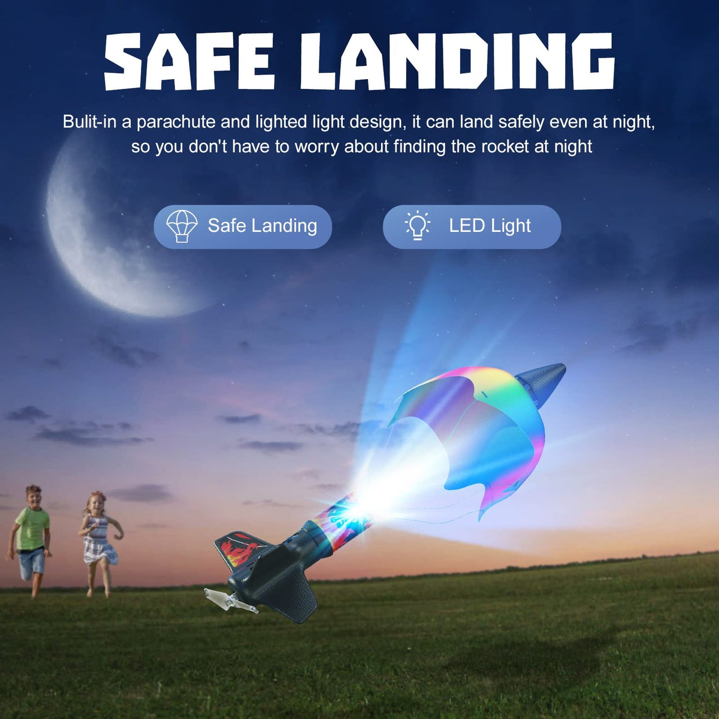 Rocket Launcher, 200 Feet Of Flight Altitude, Model Rocket Kits With Launch Set, Ultra-High Flying Rocket, Rocket Toy, Kids Outdoor Toys, Gift For Kids Ages 8-12 Children'S Day Gift - Red