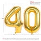 40 Inch Gold Number Balloons Helium Foil Mylar Balloon Birthday Party Banquet Decoration 40
