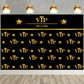 BAIFNEZ VIP Photography Backdrop Black Gold VIP Party Photo Banner Graduation Prom Backdrop 7x5FT Red Carpet Event Birthday Part
