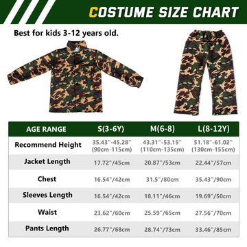 Niplooow Kids Army Costume For Boys, Boys Military Soldier Costume With Army Toys, Halloween Costumes For Boys Kids 3-12, Hallow