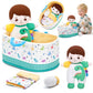 OUOZZZ 10" Soft Baby Boy Doll Set - Emotional Social Doll with Accessories, Polyester, A-car02 Dinosaur Set