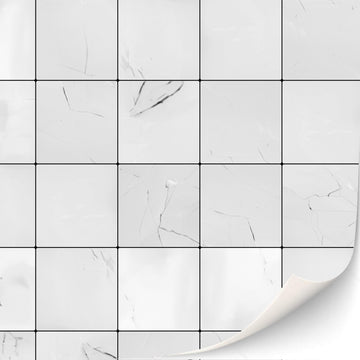 3 Sheets Self Adhesive Floor Tiles For Dollhouse 1:12 Scale (White Squared Tiles)
