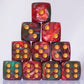 10 Pc D6 Dice 16Mm Acrylic Dice Set For Rpg Mtg Dnd Dice Table Games And Board Games (Red + Green)