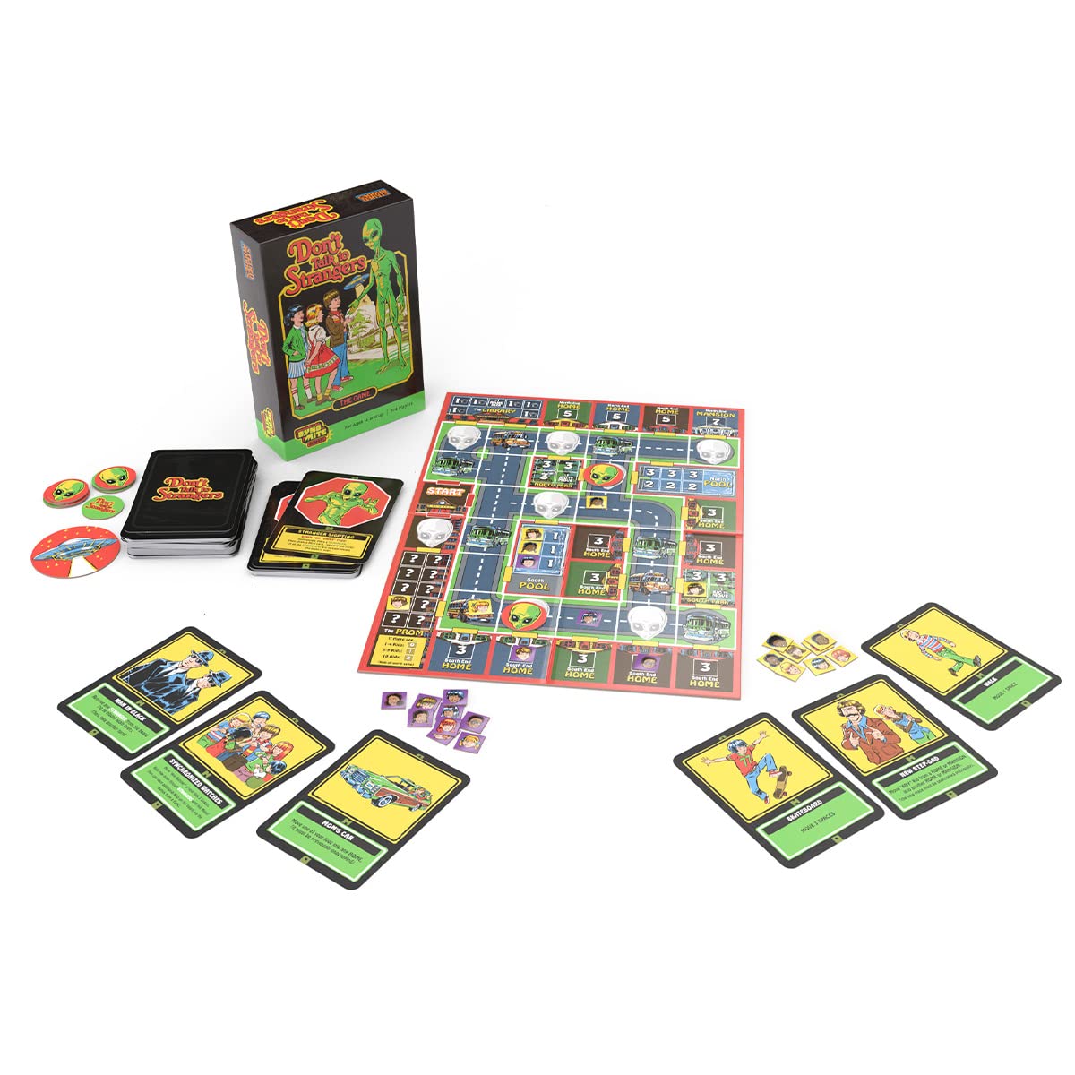 Cryptozoic Entertainment Dont Talk To Strangers - Board Game - 1-4 Players - Steven Rhodes Artwork - Dynomite Games