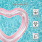 Blublu Park Inflatable Heart Pool Float, Sweet Love Swim Rings Float Loungers Tube For Summer Water Fun Beach Party Toys For Adu