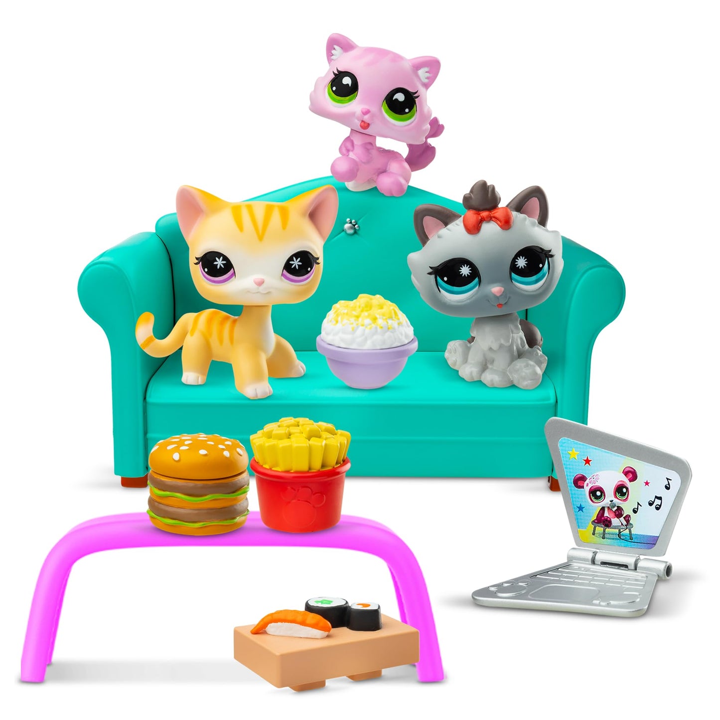 Littlest Pet Shop - Diner Dash Play Pack, Gen 7 Authentic LPS Bobble Head Toy Figure, Collectible Toy Animal, Ages 4+