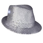 Shine Bright With The Led Sequin Fedora Hat - 5 Wicked White Flashing Leds