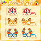 Harrycle 32 Pcs Circus Party Decorations Clown Glasses Carnival Photo Booth Props for Birthday Baby Shower Supplies