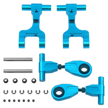 Vgoohobby Aluminum Front Upper & Rear Upper Suspension Arms Swing Arm Set Compatible with Tamiya TT02 1/10 RC On Road Touring Ca