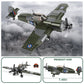 Toy Player Spitfire Fighter Military Ww2 Plane Building Set - With Sliding Features, Compatible With Lego Plane, Rotating Propellers, And An Open Cockpit Door