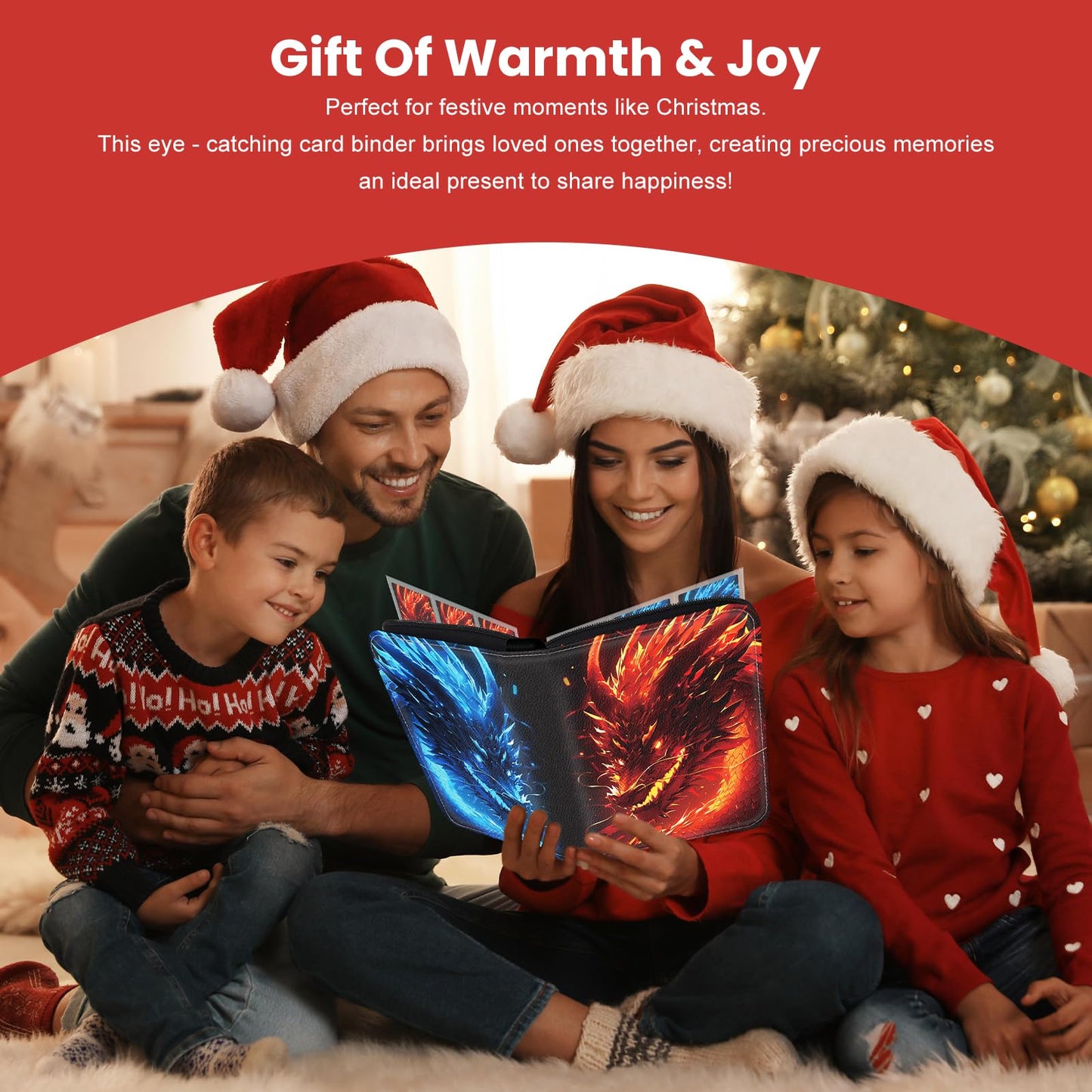 Winsing Card Binders 9 Pocket with 900 Pockets enhanced Zipper Case with 50 Removable Pages  Trading Folder Album Sleeves Holder Sheets for Game and Sports Cards Gifts for Boys and Girls Red