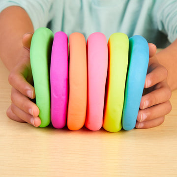 Colorations Neon Play Dough - 6 Colors (2 oz Each) | Non-Toxic, Gluten Free, Sensory Kit, Classroom Pack, Party Favors