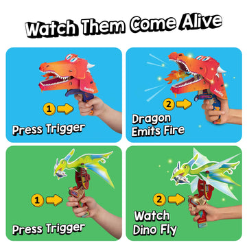 Smartivity Mech Beasts DIY Dragon & Dinosaur STEM Toy for Kids 6-12 | Moving Mouth & Flying Action | Perfect Gift for Boys & Girls
