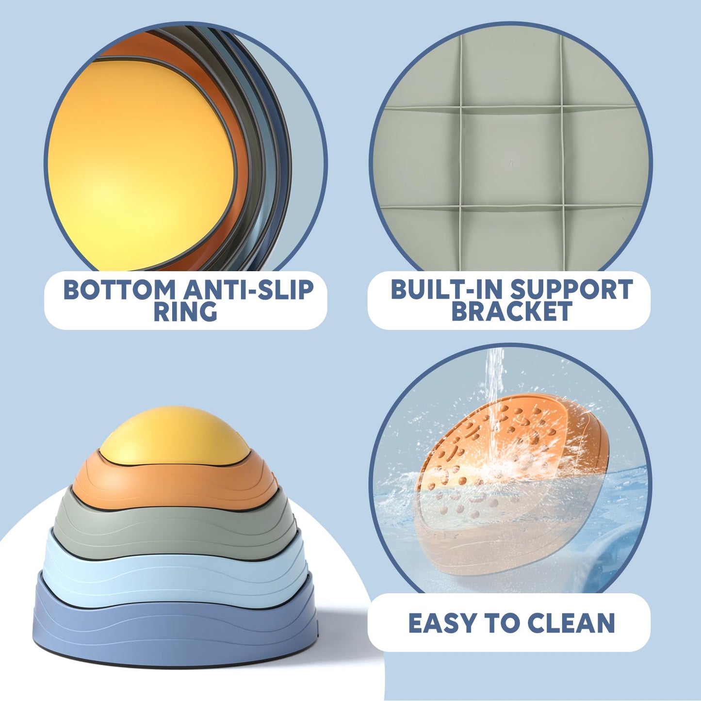 Lehoo Castle Stepping Stones For Kids, Non-Slip Toddler Stepping Stones, Toddler Indoor & Outdoor Toys, Obstacle Course, Sensory