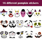 32 Pieces Halloween Foam Pumpkin Craft Kit And Pumpkin Foam Stickers Self Adhesive Halloween Stickers For Kid'S Halloween Party Crafts Decorations