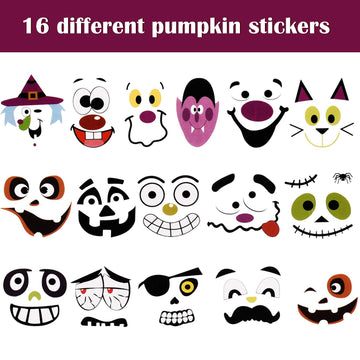 32 Pieces Halloween Foam Pumpkin Craft Kit And Pumpkin Foam Stickers Self Adhesive Halloween Stickers For Kid'S Halloween Party Crafts Decorations